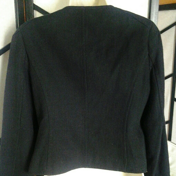Talbots  Blue  Black Double  Breasted  Blazer - Picture 3 of 4